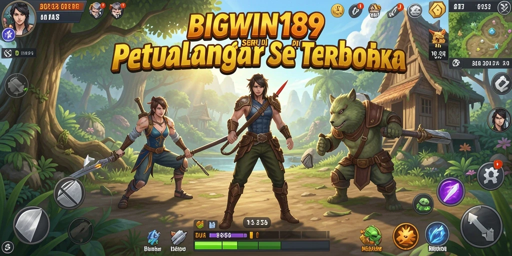 Screenshot gameplay BIGWIN189 menampilkan dunia terbuka yang luas dan penuh warna.