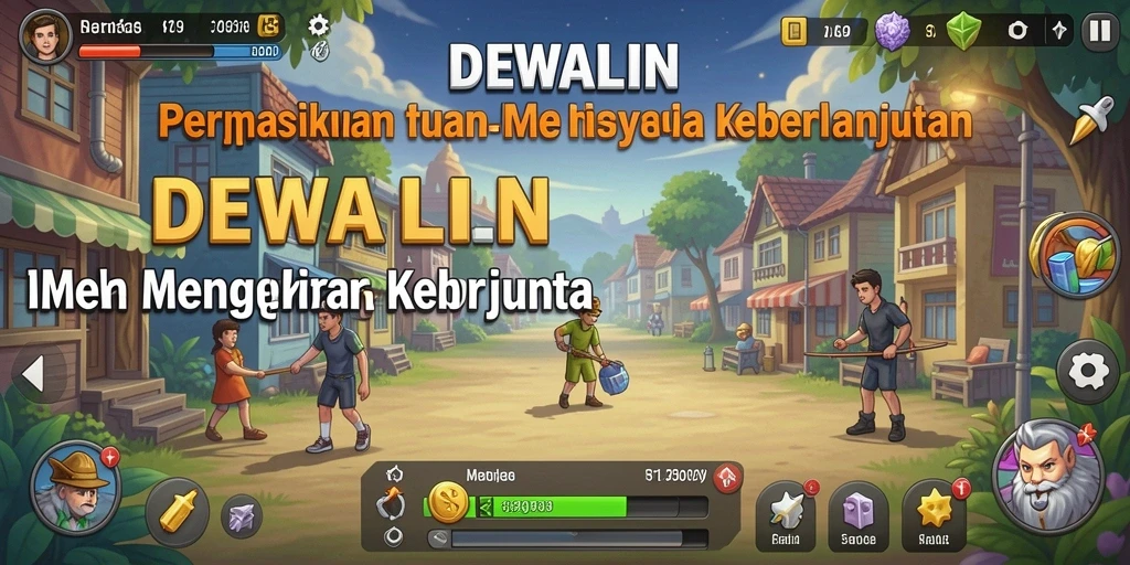 Screenshot gameplay DEWALIN menunjukkan dunia yang menarik dan dinamis.