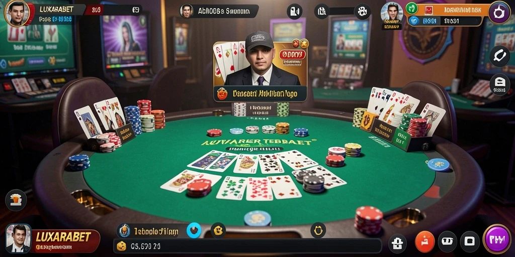 Tampilan screenshot LUXARABET menampilkan serunya bermain Poker.