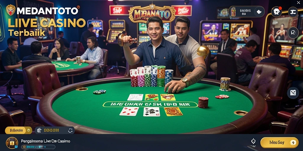 Tampilan gameplay Live Casino yang memikat dan realistis.