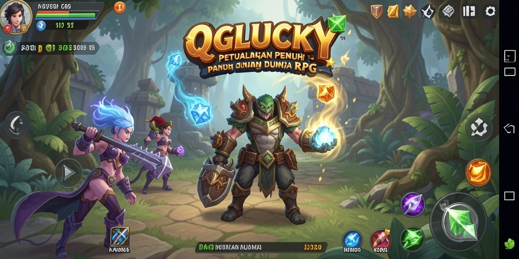 Tampilan gameplay menarik di dunia RPG QGLUCKY.